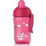 AVENT Kouzelný hrneček 340ml s obrázky a klipem červený – Zboží Dáma
