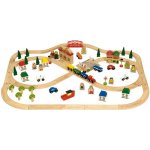 Hop Bigjigs Rail Dřevěná vláčkodráha město a vesnice 101 dílů – Sleviste.cz