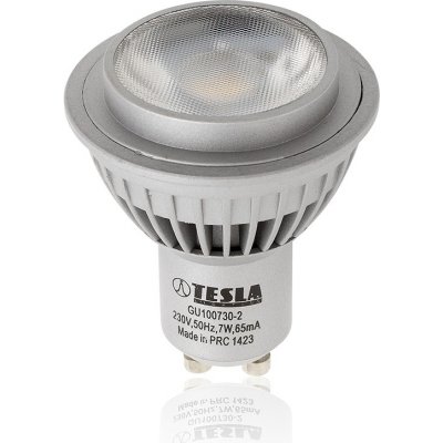 Tesla GU100730-2 LED žárovka GU10 7W 230V 450lm 36° 25 000hod 3000K Teplá bílá CRIRa?80