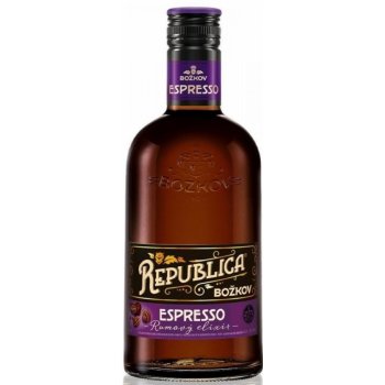 Božkov Republica Elixír Espresso 35% 0,5 l (holá láhev)