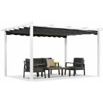 Garden Point pergola Barbados 3x4 m Terasová bílo-antracitová – Zboží Mobilmania