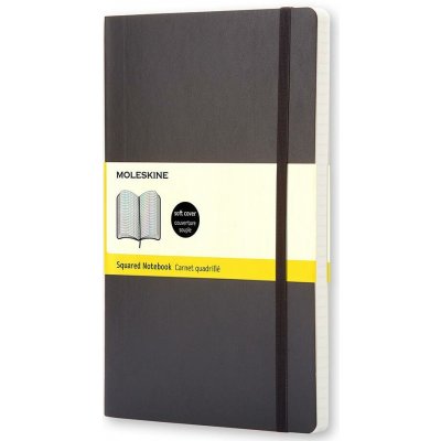 Moleskine L, měkké desky čtverečkovaný černý – Sleviste.cz