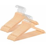 SPRINGOS dřevěná ramínka na šaty 42,5 cm přírodní 20 ks HG0057 – Zboží Dáma