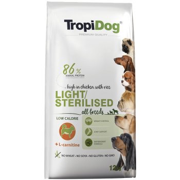 Tropidog Adult All Breeds Light high in Chicken with Rice 12 kg