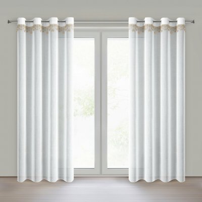 EUROFIRANY VÁNOČNÍ ZÁCLONA NA KROUŽCÍCH XMAS 140X250 CM HVĚZDY – Hledejceny.cz