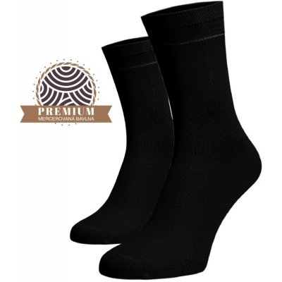 Ponožky z mercerované bavlny černé – Zboží Mobilmania