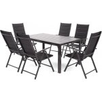 Home&Garden Zahradní nábytek Ibiza Alu Black / Black 6+1 – Sleviste.cz