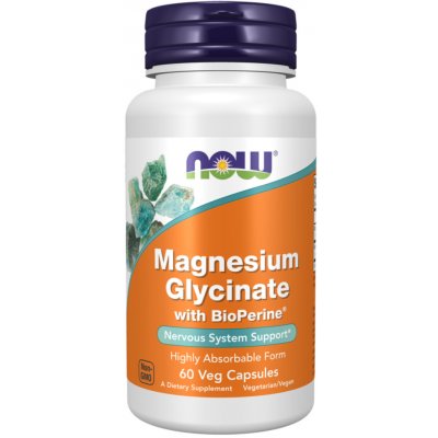 Now Foods Magnesium Glycinate a BioPerine 60 veg kapslí – Hledejceny.cz