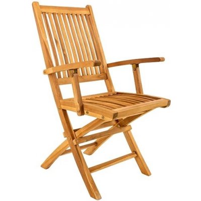 DOPPLER Křeslo zahradní skládací TAMAN LEVERTON teak – Hledejceny.cz