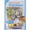 Malování podle čísla SMT Creatoys Malování podle čísel Tygr u vody cm s akrylovými barvami a štětcem na kartě