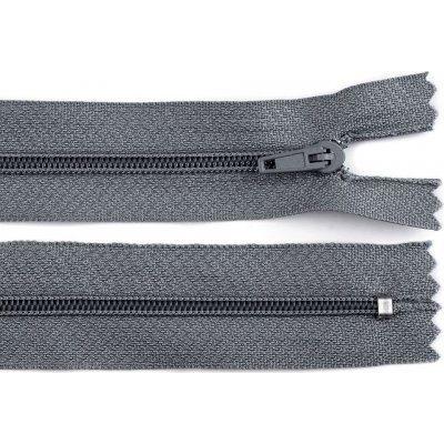 Spirálový zip No 3 délka 35 cm pinlock, malé, 319 šedá ocelová – Hledejceny.cz