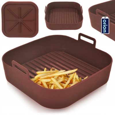 ORION Forma do horkovzdušné fritézy 17,5x17,5 cm silikon hnědá – Zboží Dáma