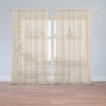 Záclony Světle béžová: 2 ks - 150x250 cm - Sablio – Hledejceny.cz