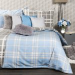 4Home flanel povlečení Modrá kostka 140x220 70x90 – Hledejceny.cz