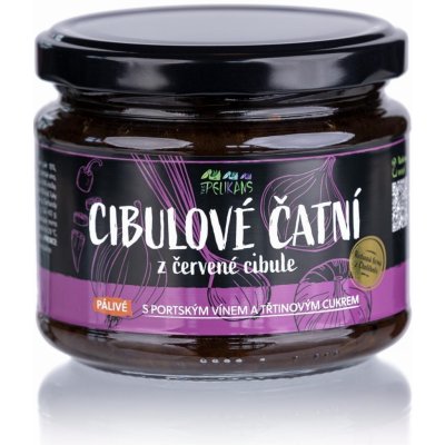 The Pelikans Cibulové čatní z červené cibule Pálivé 250 g – Zboží Mobilmania
