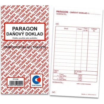 Baloušek Tisk PT010 Paragon, Daňový doklad