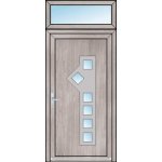 OknaDvereNaMiru.cz Vchodové dveře INOX 4 + Nadsvětlík 90 x 220 cm – Hledejceny.cz