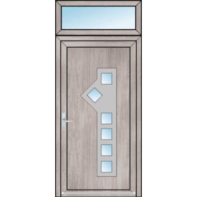 OknaDvereNaMiru.cz Vchodové dveře INOX 4 + Nadsvětlík 90 x 220 cm – Hledejceny.cz