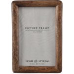 Home Styling Collection Dřevěný fotorámeček, stojací, z mangového dřeva, 12,5 x 2 x 17,5 cm – Zboží Živě