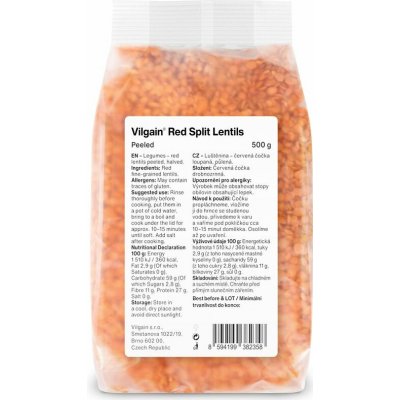 Vilgain Čočka červená 0,5 kg – Sleviste.cz
