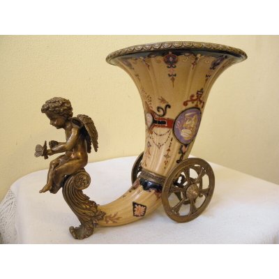VELKÝ PORCELÁNOVÝ -NÁSTOLEC- MOSAZNÝ ANDĚL – Hledejceny.cz