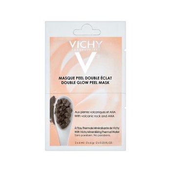 Vichy Mineral Masks rozjasňující pleťová peelingová maska With Wolcanic Rock and AHA 2 x 6 ml