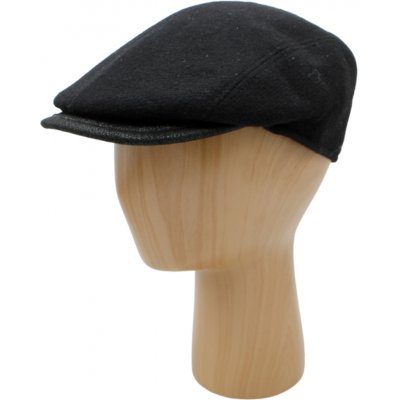 Fiebig Headwear since 1903 Bekovka ze shetlandské vlny s koženým kšiltem černá – Hledejceny.cz