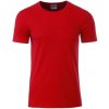 Pánské Tričko James & Nicholson Klasické tričko z biobavlny 8008 červená