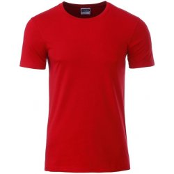 James & Nicholson Klasické tričko z biobavlny 8008 červená