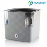 Plastkon Samozavlažovací květináč Cobble 14x14x14 cm kamenná šedý – Zboží Dáma