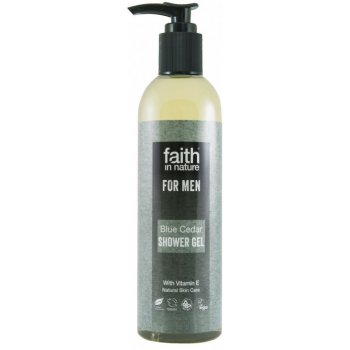 Faith For Men přírodní sprchový gel BIO Modrý cedr 250 ml