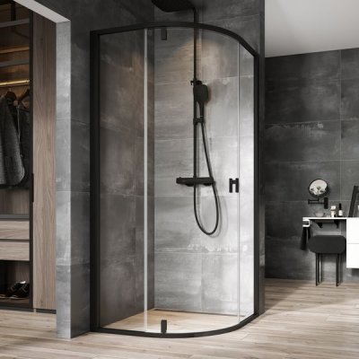 Ravak Nexty čtvrtkruhový sprchový kout NSKK3, 97-99,5x97-99,5x195 cm, bílá/chrom, sklo transparent 3O6AA100Z1 – Zboží Dáma