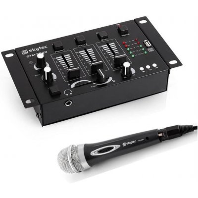 Electronic-Star Mini DJ set, 3/2 kanálový mixážní pult, ruční mikrofon (PL-2639-4440)