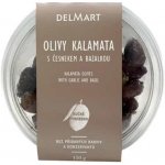 Delmart Olivy Kalamata s česnekem a bazalkou 150 g – Zbozi.Blesk.cz