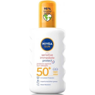 Nivea spray na opalování Sensitive SPF50+ (Sun Spray) 200 ml – Sleviste.cz