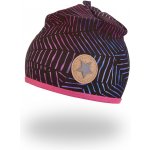 Little Angel (DITA) Čepice podšitá Outlast® Fialovočerný vzor tm. růžová – Zboží Dáma