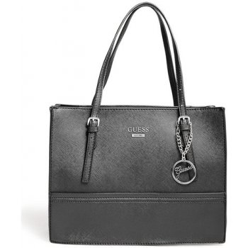 Guess Poise Saffiano Satchel černá