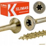 Konstrukční vrut 3,5x40 TX 15 zápustná hlava zinek žlutý (500 ks/bal) TORX – Hledejceny.cz