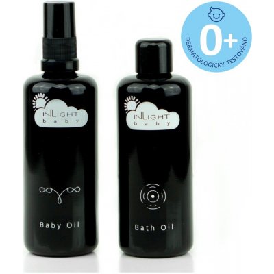 Inlight Bio Baby Care koupelový olej 100 ml + Bio tělový olej 100 ml dárková sada
