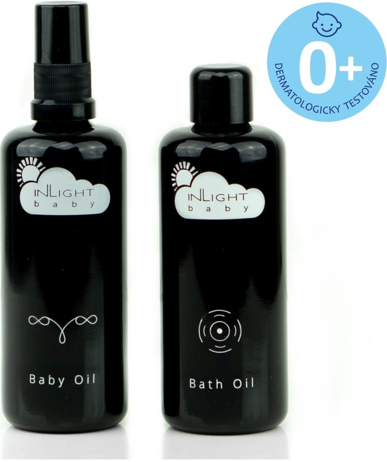 Inlight Bio Baby Care koupelový olej 100 ml + Bio tělový olej 100 ml dárková sada