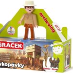 EFKO IGRÁČEK Archeolog figurka egyptské vykopávky mumie a soška bůh Hora – Zboží Dáma