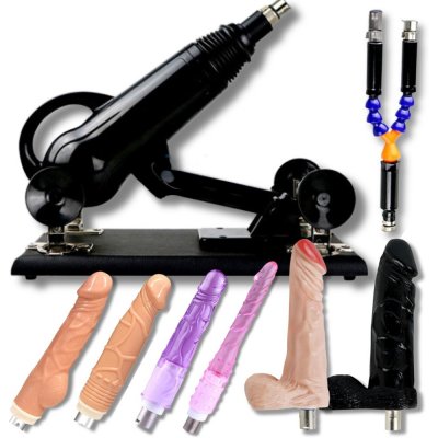 Sex Machine s 6x Penis Dildo Anální Vibrátor Nastavitelný Úhel a Rychlost – Zboží Mobilmania