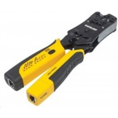 Intellinet Universal Modular Plug Crimping Tool and Cable Tester 2-in-1 Crimper and Cable Tester: Cuts Strips Terminates and Tests RJ45/RJ11/RJ12/RJ22