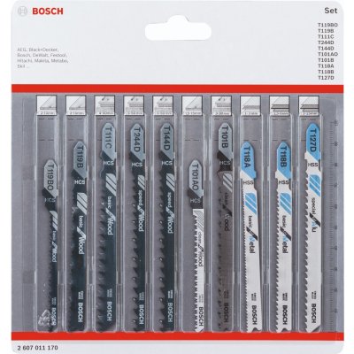 Bosch Sada pilových plátků Basic for Wood and Metal 10 dílů 2607011170 – Sleviste.cz