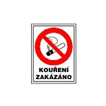 Kouření zakázáno - 12 x 16 cm (restaurace) - plastová – Hledejceny.cz