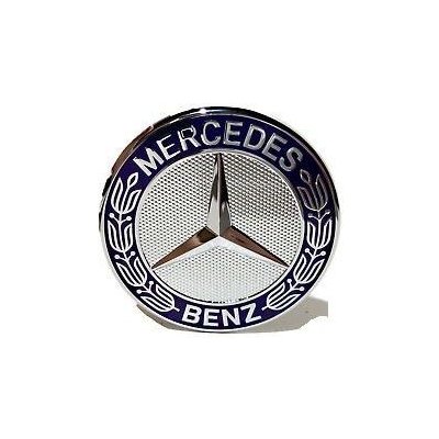 Znak, logo kapoty MERCEDES BENZ 57mm modrá/chrom A2048170616 A2048170016 – Zboží Mobilmania