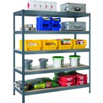 Schulte Regál R4042-05-17-PEFC 2000 x 1600 x 600 mm 5 polic šedý – Zboží Dáma