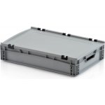 TBA Plastová Euro přepravka 600 x 400 x 120 cmmm s víkem – Zboží Dáma