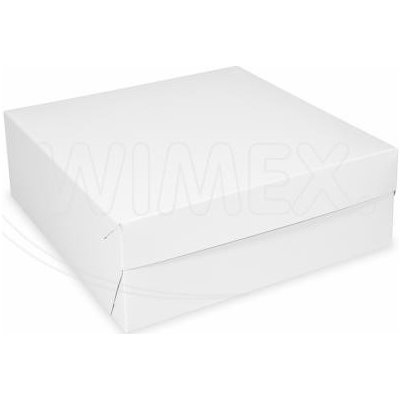 WIMEX s.r.o. WIMEX s.r.o. Krabice na dort (PAP) bílá 20 x 20 x 10 cm [50 ks] – Zboží Dáma