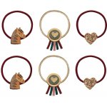 MIMI & LULA Gumičky do vlasů Ponies Multi – set 6 ks, hnědá barva, textil – Sleviste.cz